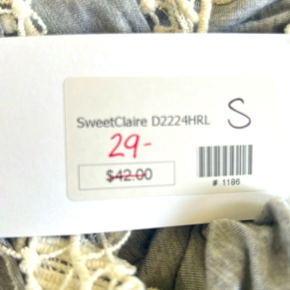 Light Gray Sleeveless Dress with Lace Detail - Picture 7 of 7